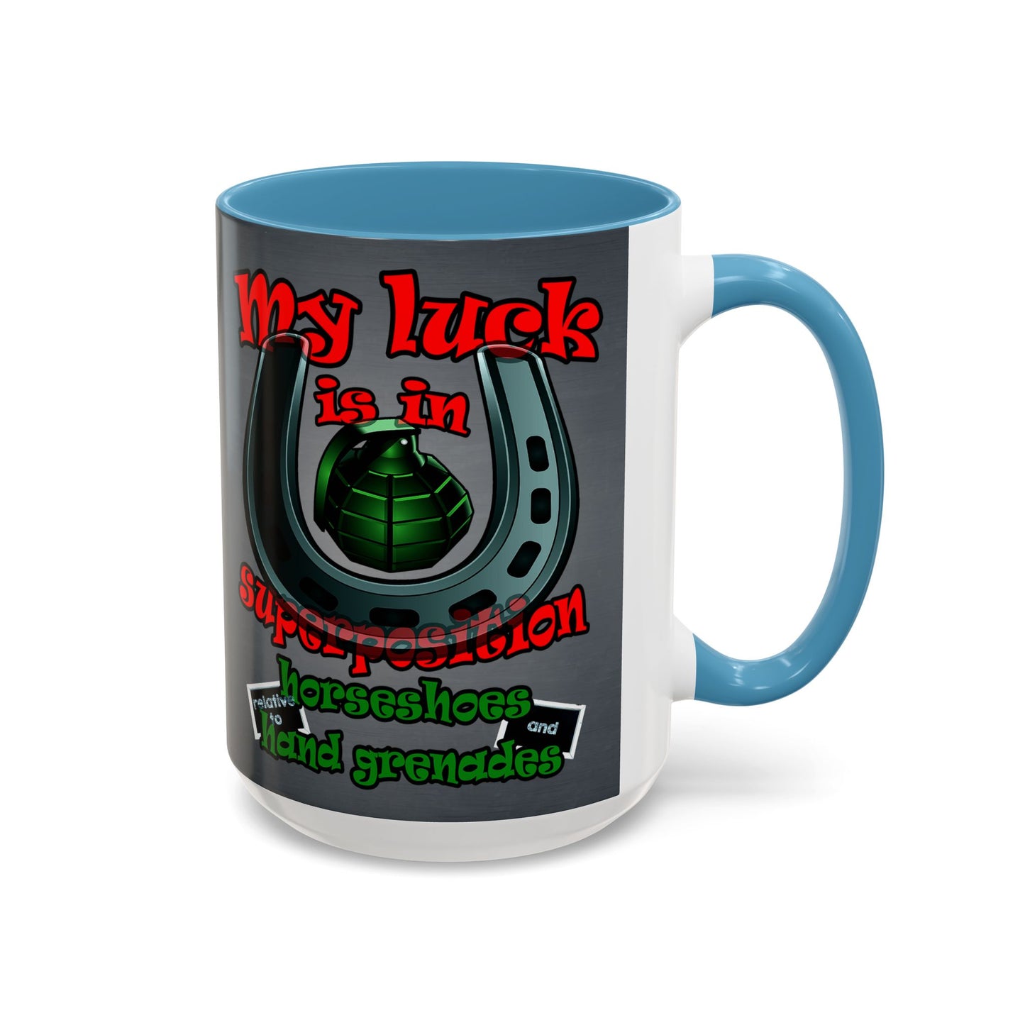 my luck - Accent Mug (grey-light grey)