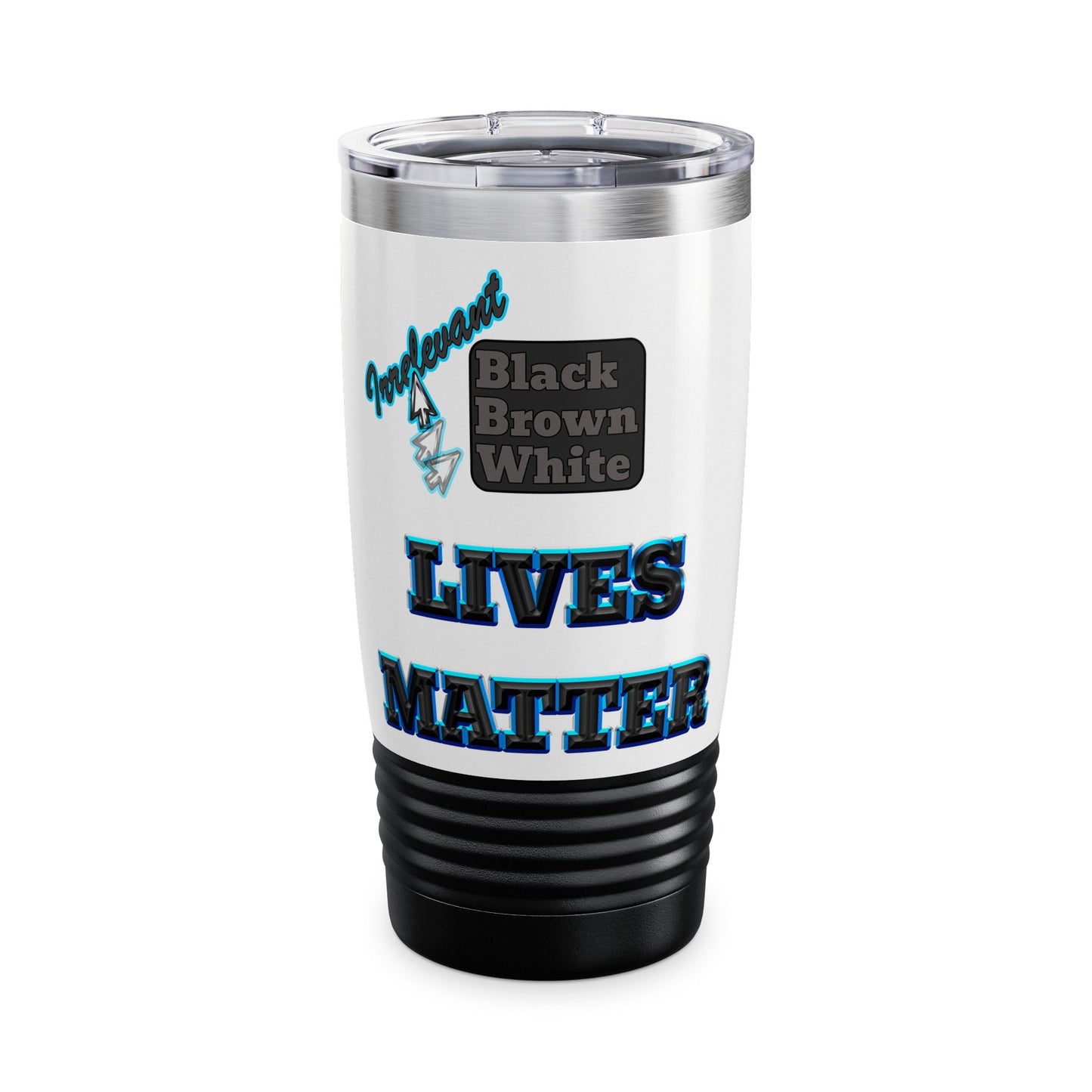 irrelevant - Ringneck Tumbler, 20oz (white)