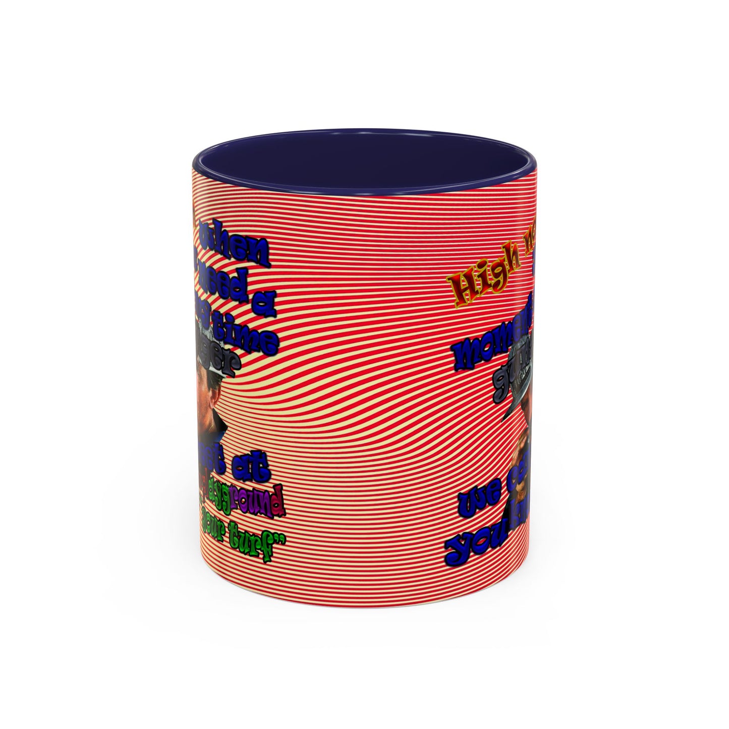 high noon - Accent Mug (yellow-orange wave)