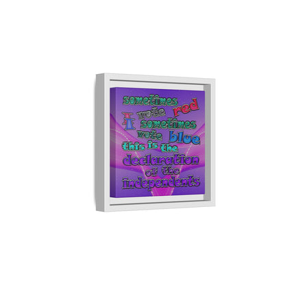 declaration of the independents - framed canvas art (purple-pink wave)