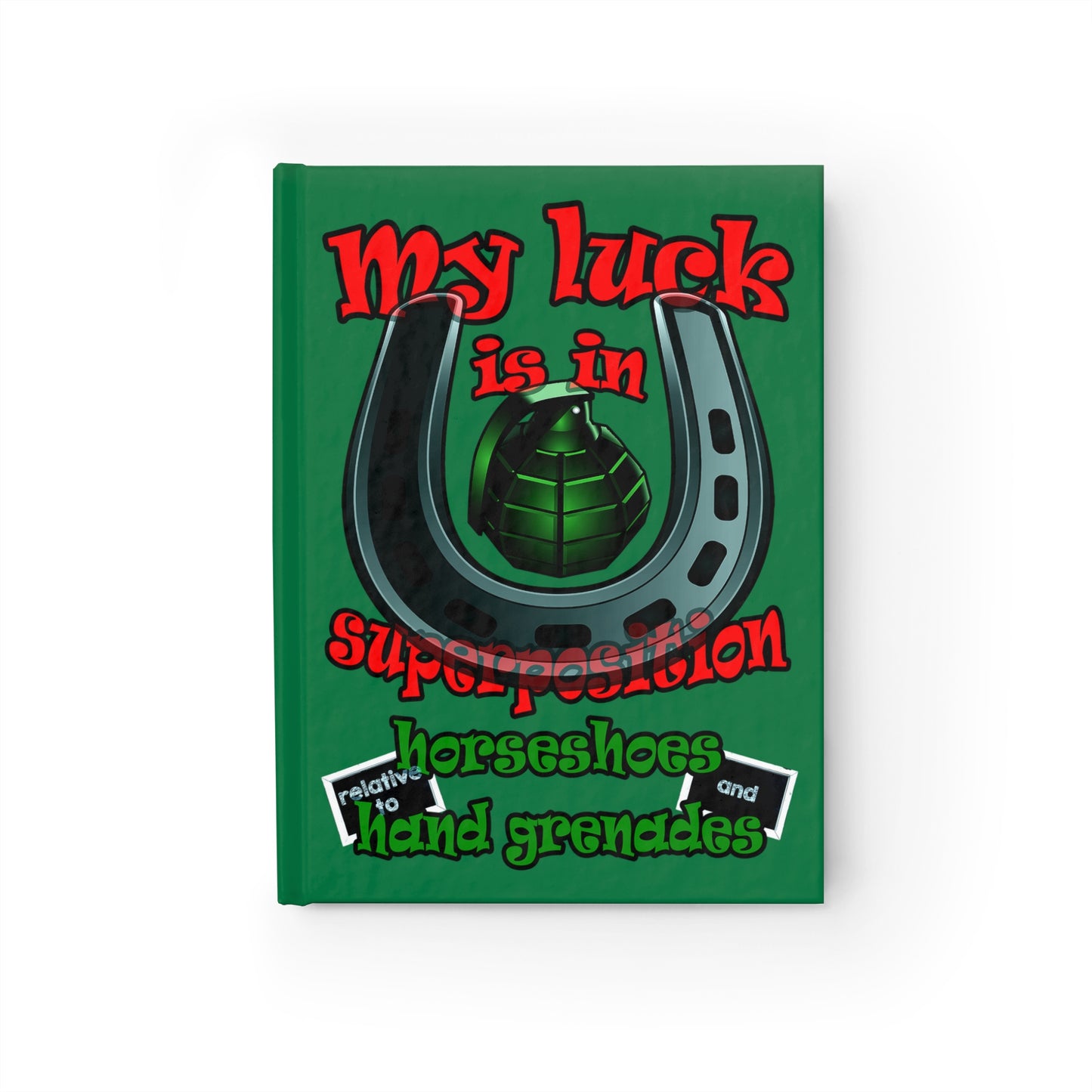 my luck - journal-lined (dark green)