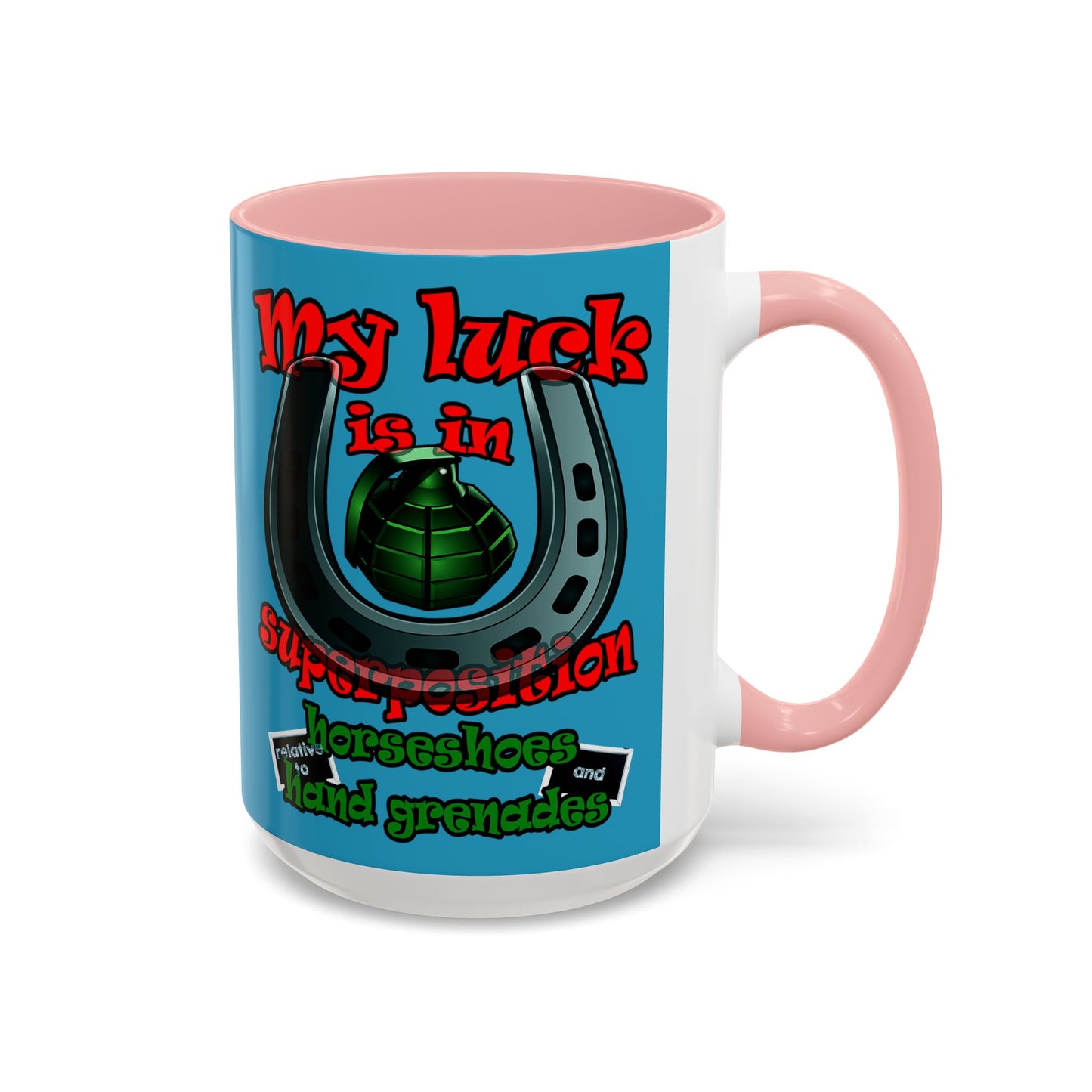 my luck - Accent Mug (turquoise)