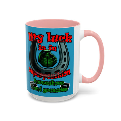 my luck - Accent Mug (turquoise)