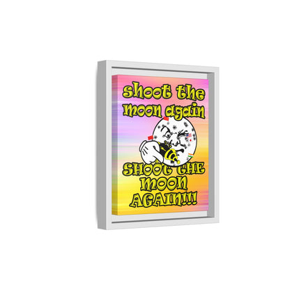 shoot the moon again - framed canvas art (color blur)