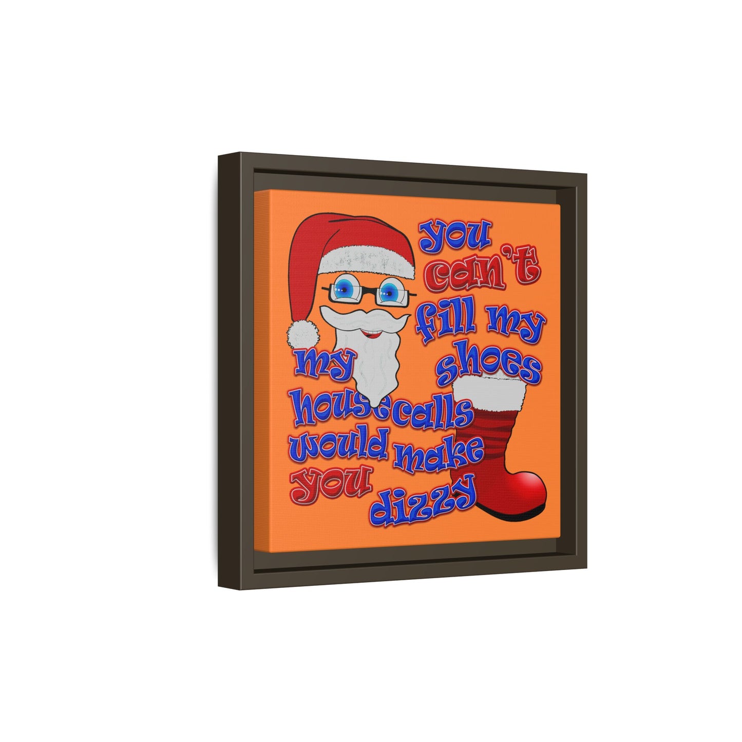 santa's shoes - framed canvas art (crusta)