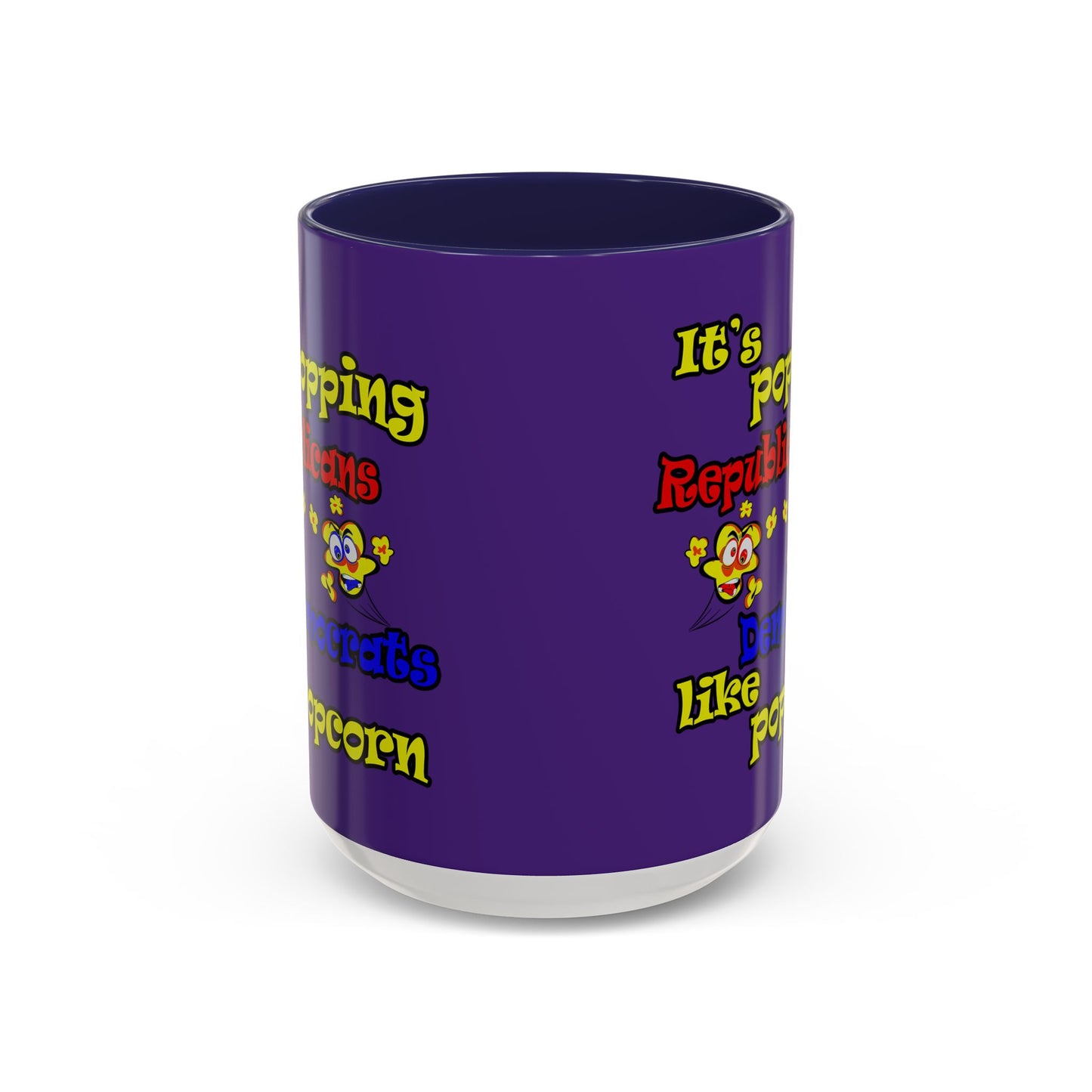 popping like popcorn - Accent Mug (purple)