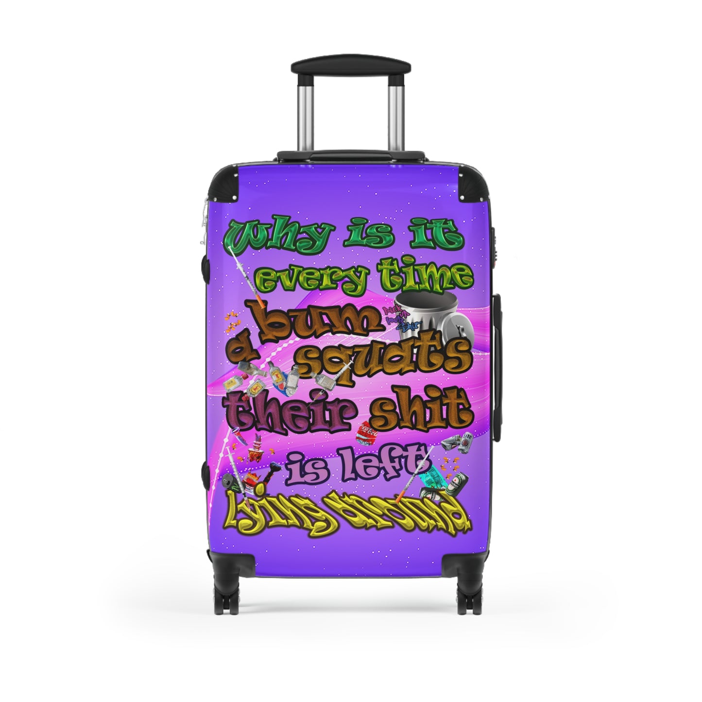 the bum's shit - Suitcase (purple-pink wave)
