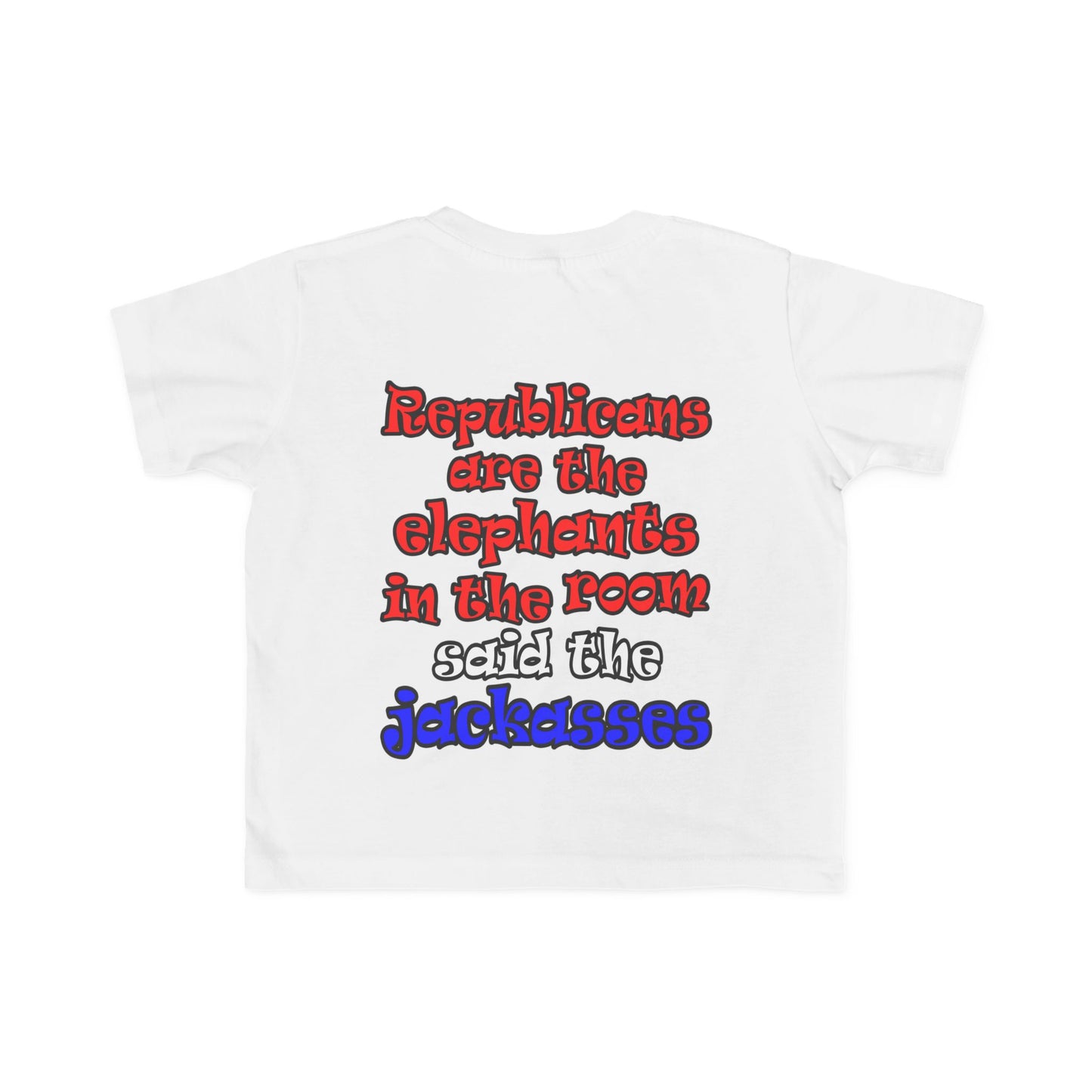 donkeys and elephants - Toddler's Fine Jersey Tee