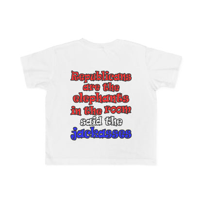 donkeys and elephants - Toddler's Fine Jersey Tee