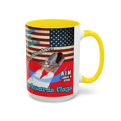 shoot for the stars - Accent Mug (red)