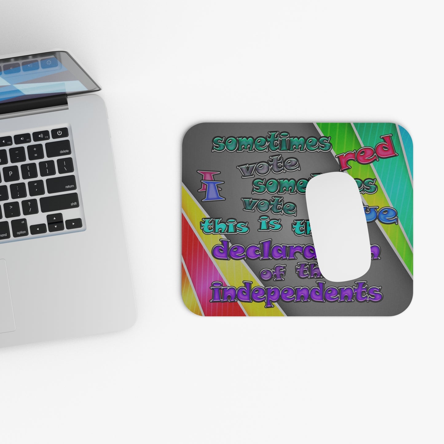 declaration of the independents - Mouse Pad (Rectangle) (rainbow split)