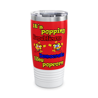 popping like popcorn - Ringneck Tumbler, 20oz (red)