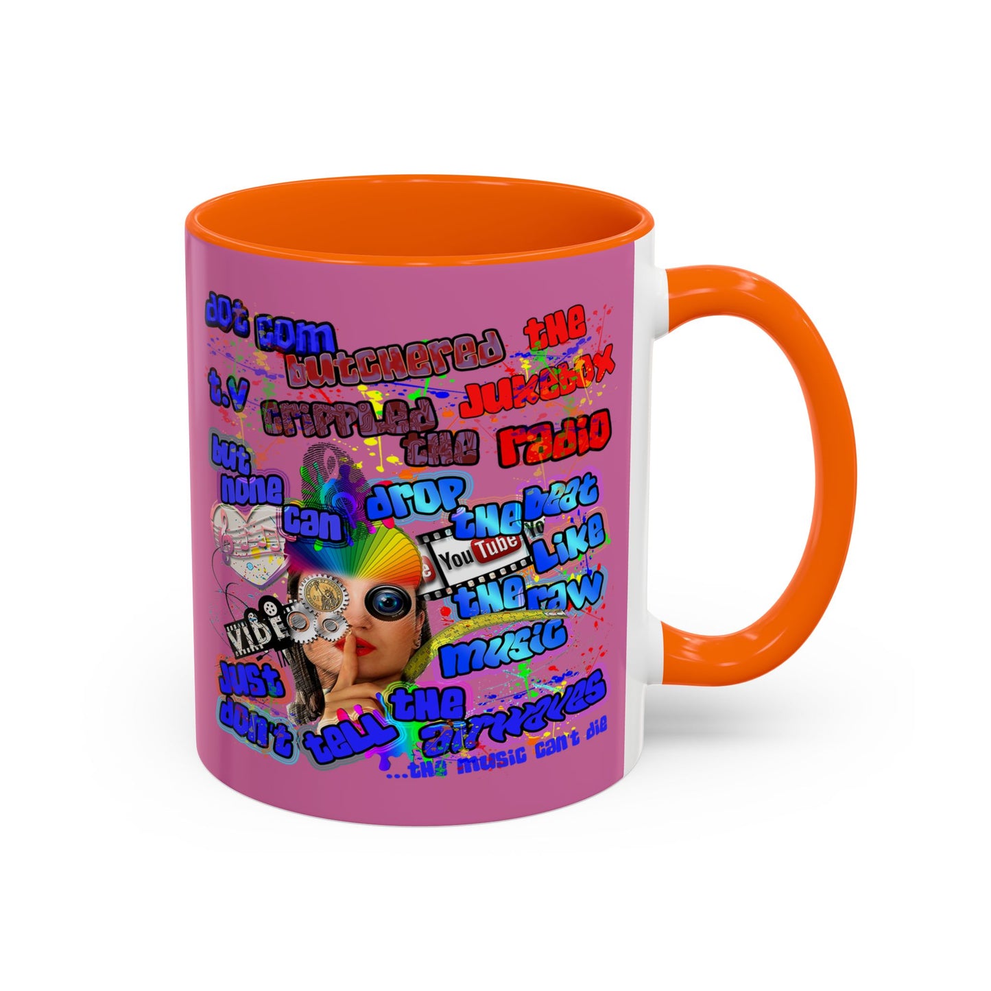 drop the beat - Accent Mug (light pink)