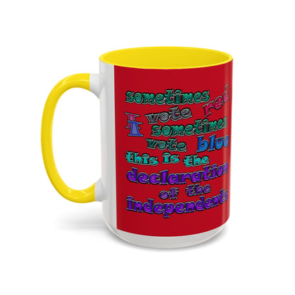 declaration of the independents - Accent Mug (dark red)