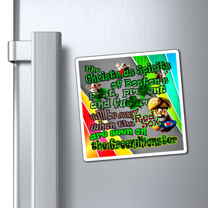 christmas spirits of boston - Magnets - (rainbow split)