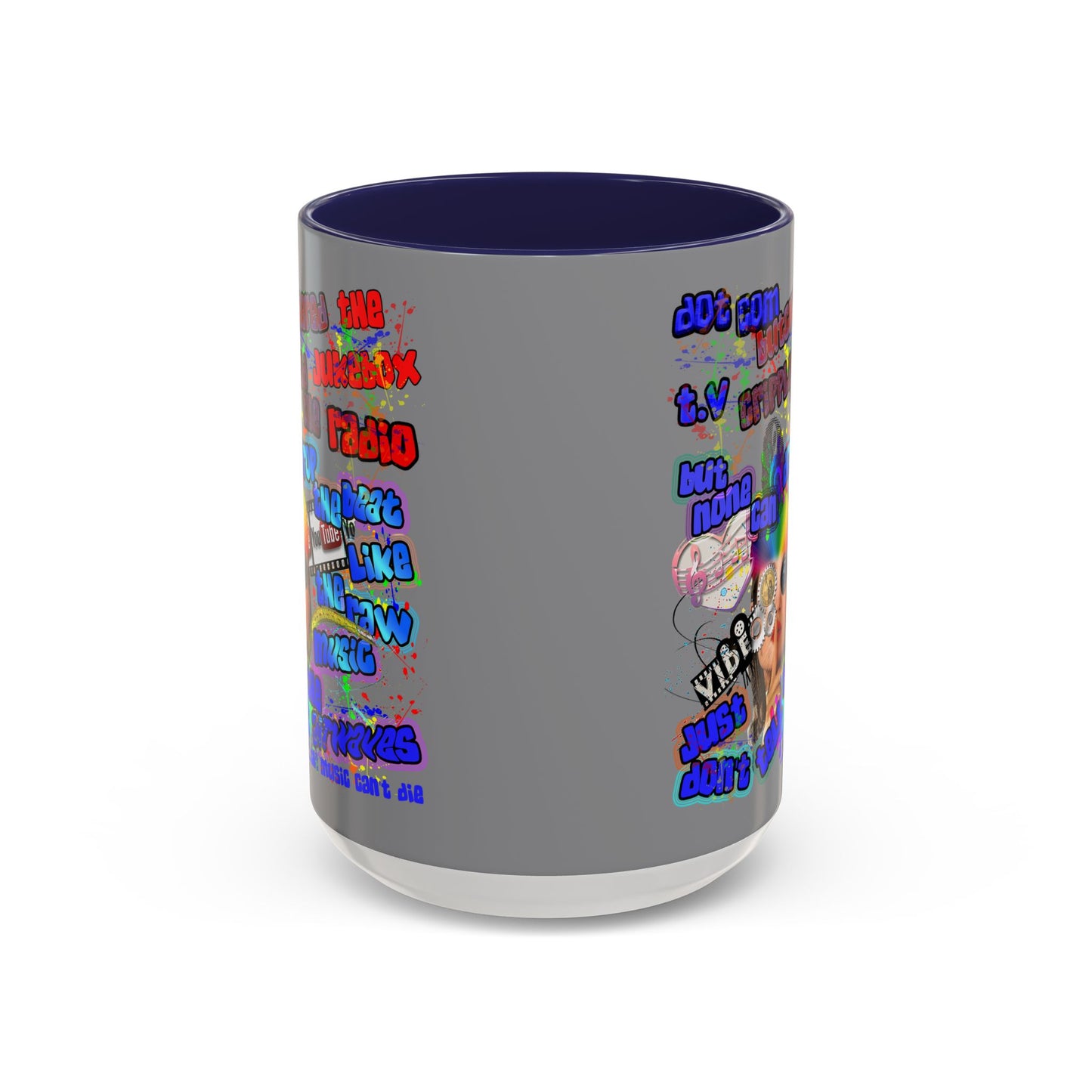 drop the beat - Accent Mug (grey)