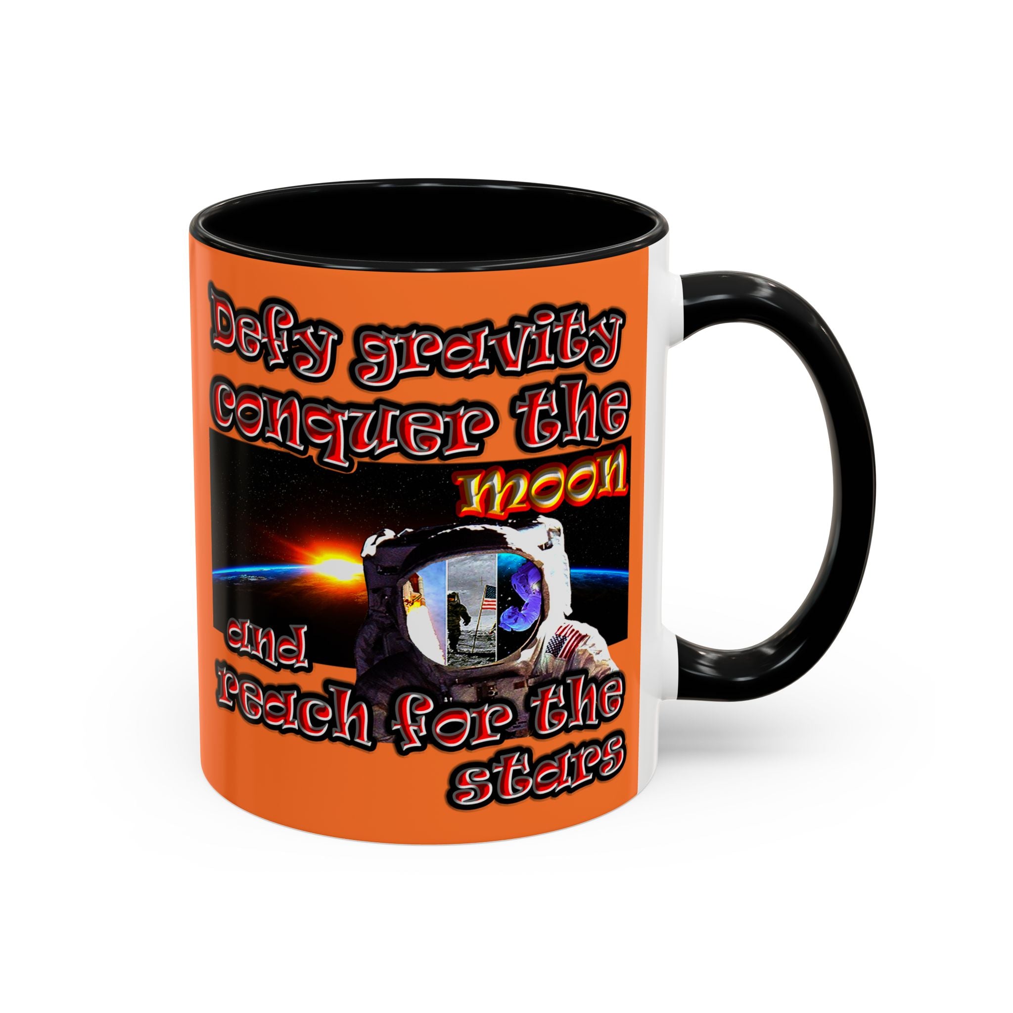 defy conquer reach - Accent Mug (crusta)
