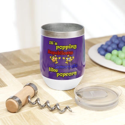 popping like popcorn - Chill Wine Tumbler (purple)