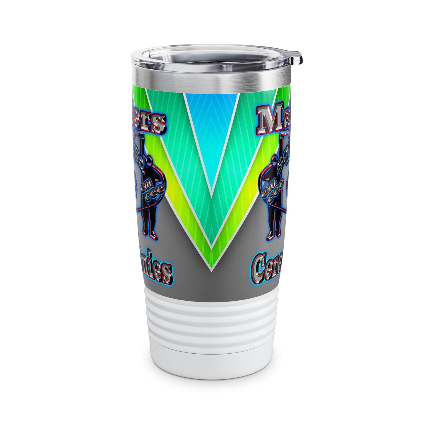 em cee squared - Ringneck Tumbler, 20oz (rainbow split)