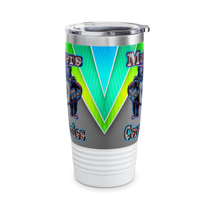 em cee squared - Ringneck Tumbler, 20oz (rainbow split)