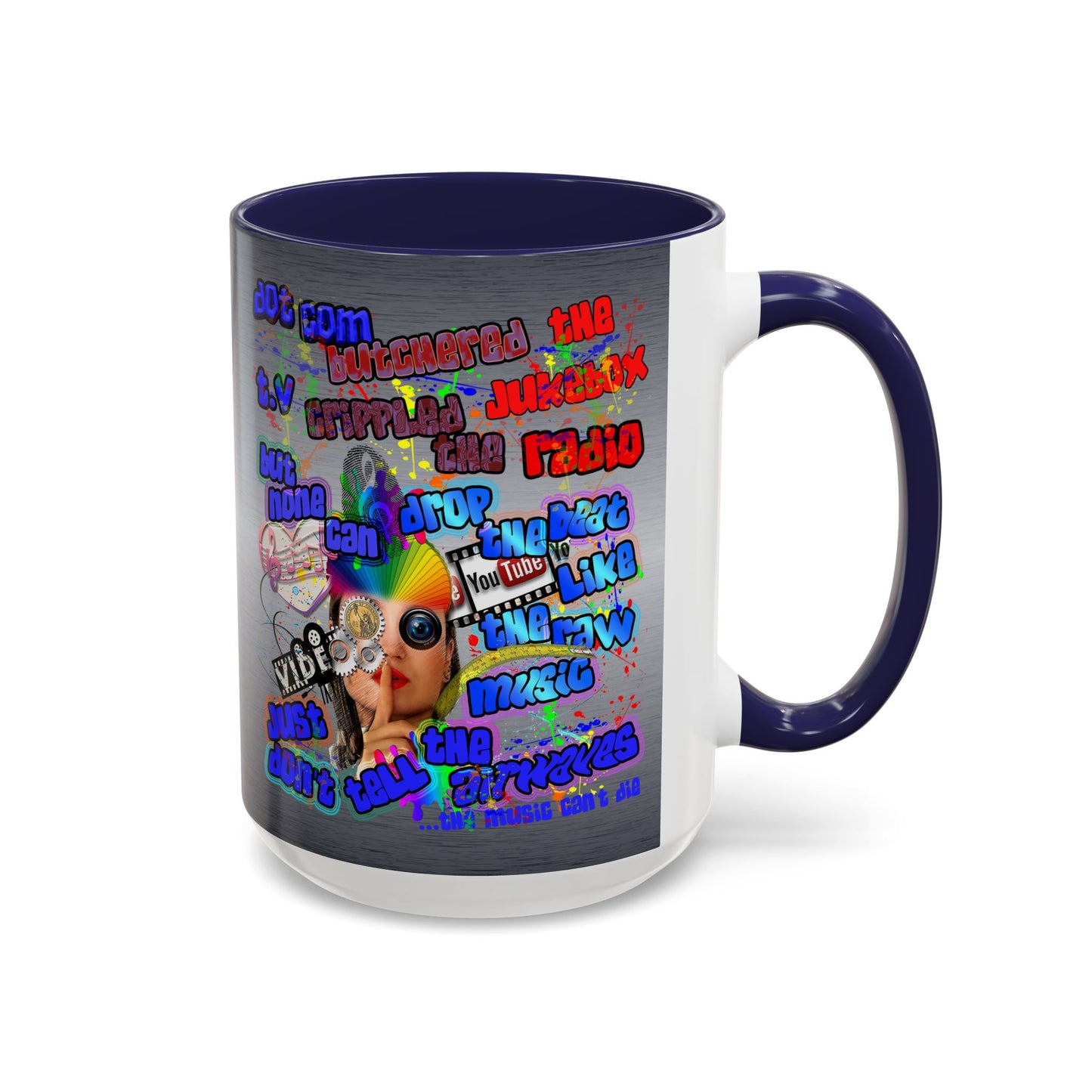 drop the beat - Accent Mug (brushed nickel)