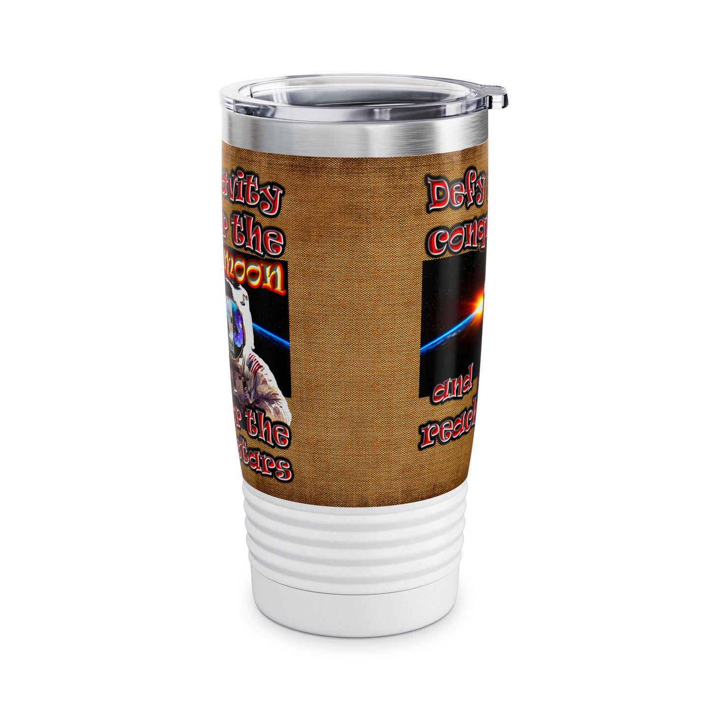 defy conquer reach - Ringneck Tumbler, 20oz (brown papyrus)