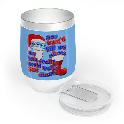santa's shoes - Chill Wine Tumbler (light blue)