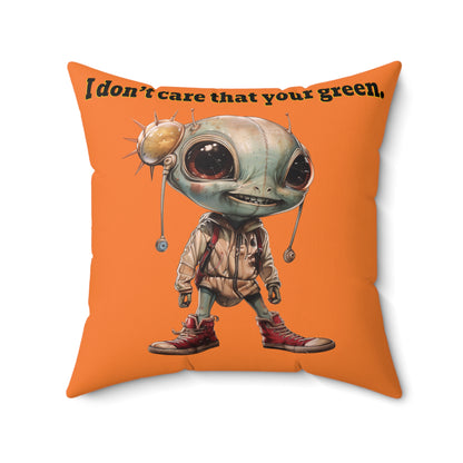 I don't care that your grey - Faux Suede Square Pillow - (crusta)