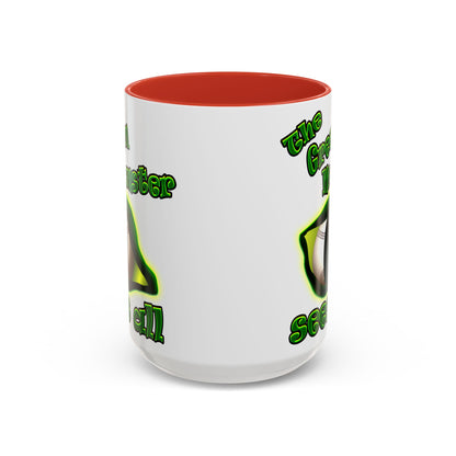 green monster - Accent Mug (white)