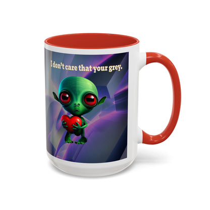 I don't care that your grey - Accent Mug (grey-pink wave)
