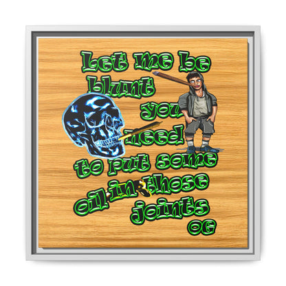 og - framed canvas art (butterscotch wood finish)