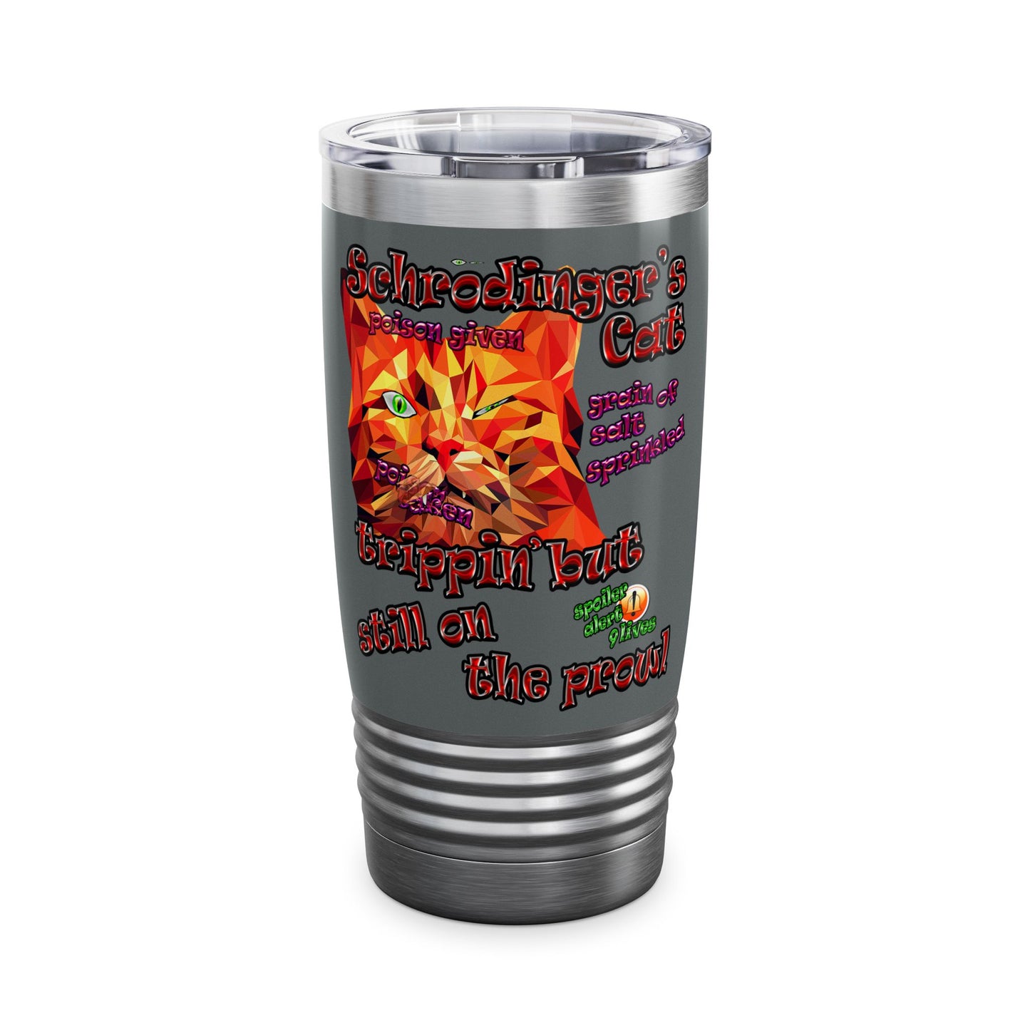 schrodinger's cat - Ringneck Tumbler, 20oz (dark grey)