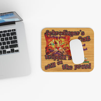schrodinger's cat - Mouse Pad (Rectangle) (butterscotch wood finish)