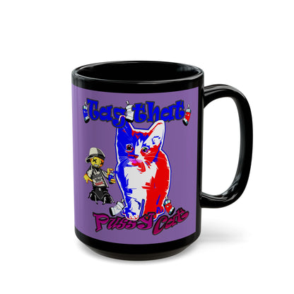 tag that - Black Mug (light purple)