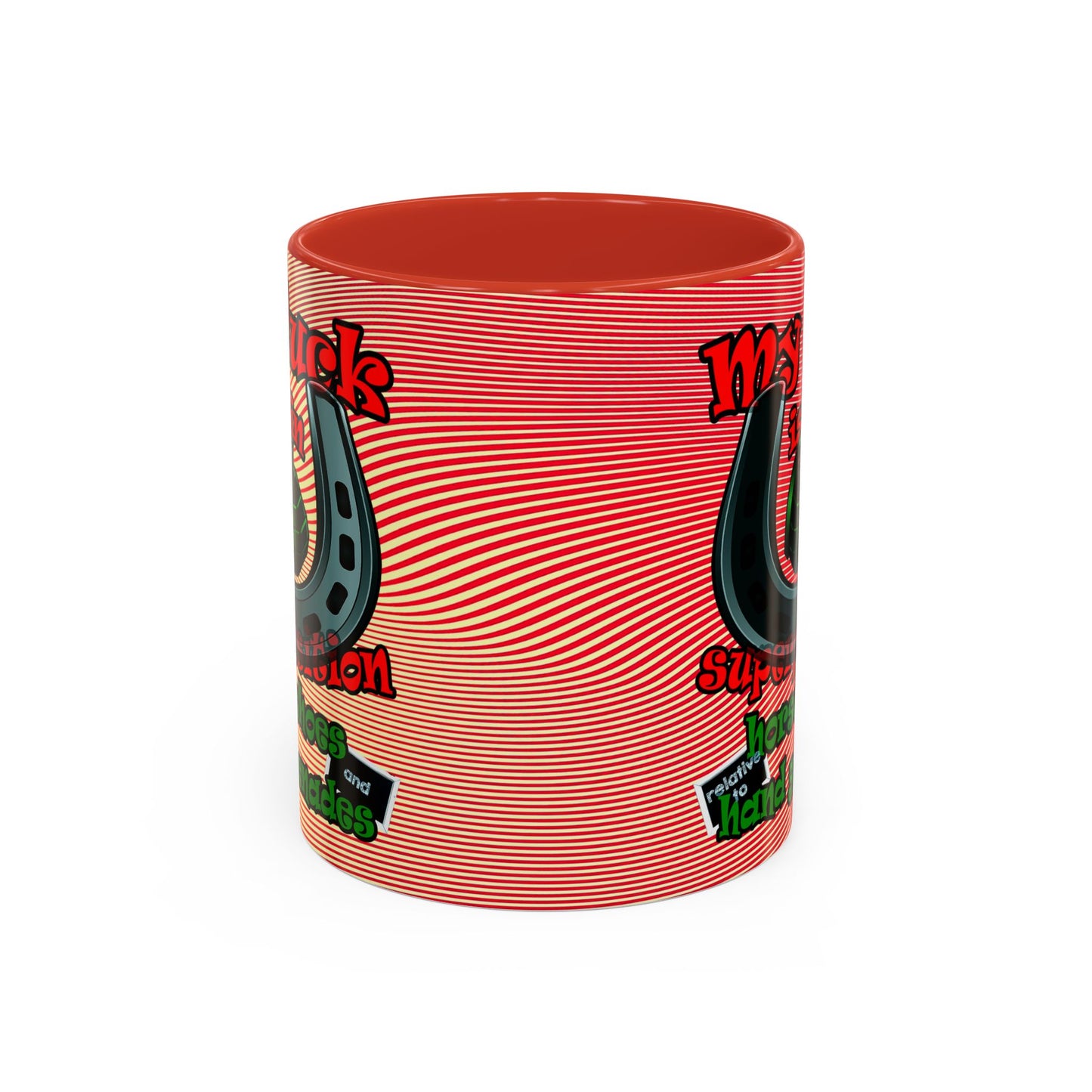 my luck - Accent Mug (yellow-orange wave)