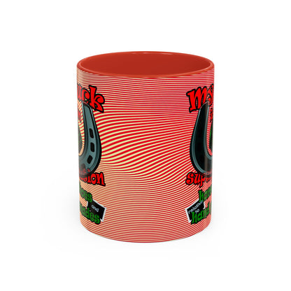 my luck - Accent Mug (yellow-orange wave)