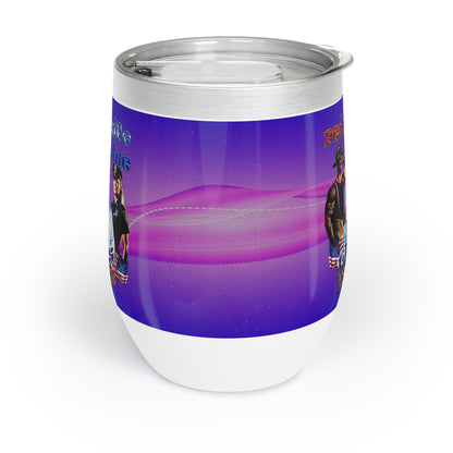 rw&b lives matter - Chill Wine Tumbler (purple-pink wave)