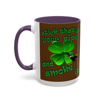celtics logo - Accent Mug (brown)