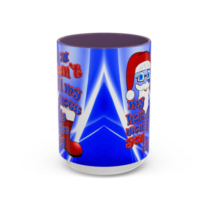 santa's shoes - Accent Mug (blue-white wave)