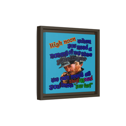 high noon - framed canvas art (turquoise)