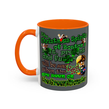 christmas spirits of boston - Accent Mug (dark grey)