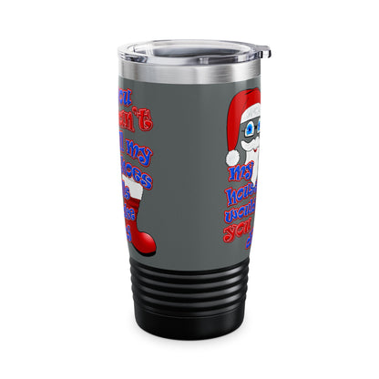 santa's shoes - Ringneck Tumbler, 20oz (dark grey)