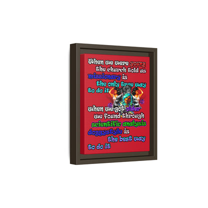 doggystyle - framed canvas art (dark red)