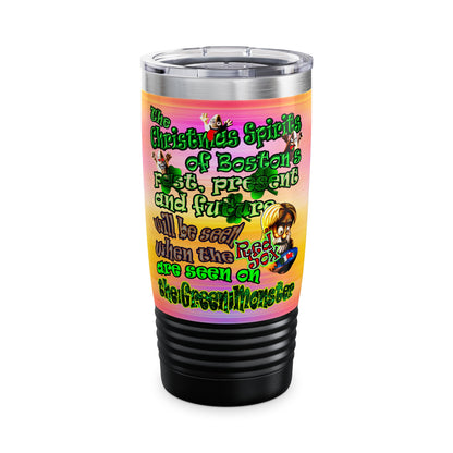 christmas spirits of boston - Ringneck Tumbler, 20oz (color blur)