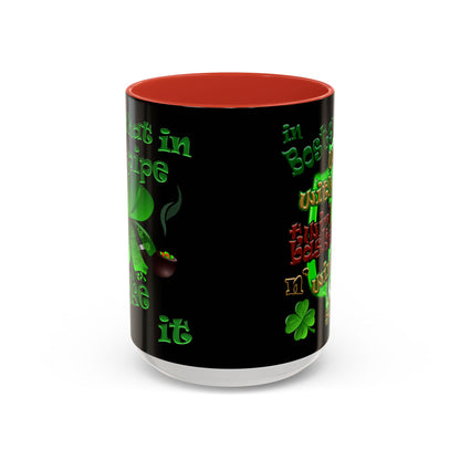 celtics logo - Accent Mug (black)
