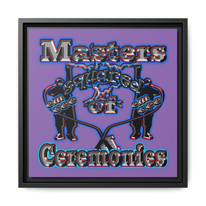 em cee squared - framed canvas art (light purple)