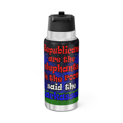 donkeys and elephants - Gator Tumbler, 32oz  ('snoops' background)