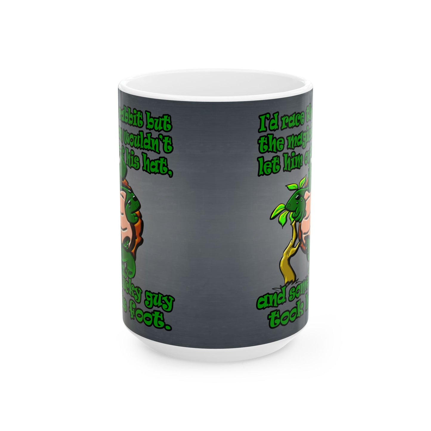 turtle race - White Mug (grey-light grey)