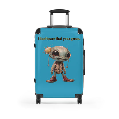 I don't care that your green - Suitcase (turquoise)