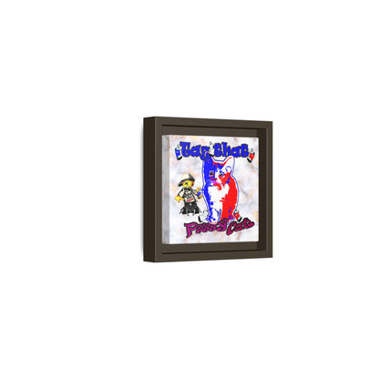 tag that - framed canvas art (white marble)